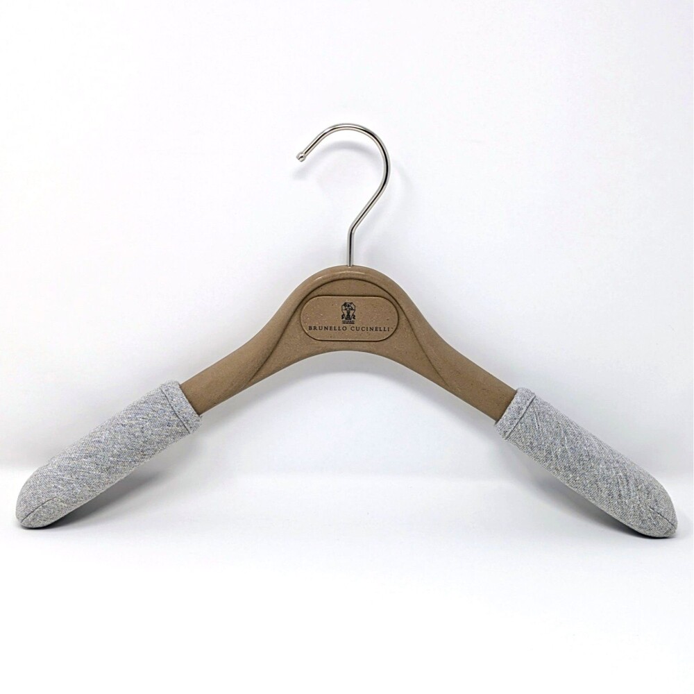 BRUNELLO CUCINELLI Clothes Hanger w/ Removable Fabric Pads 15" (38 cm)